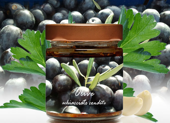 Olive Schiacciate Condite