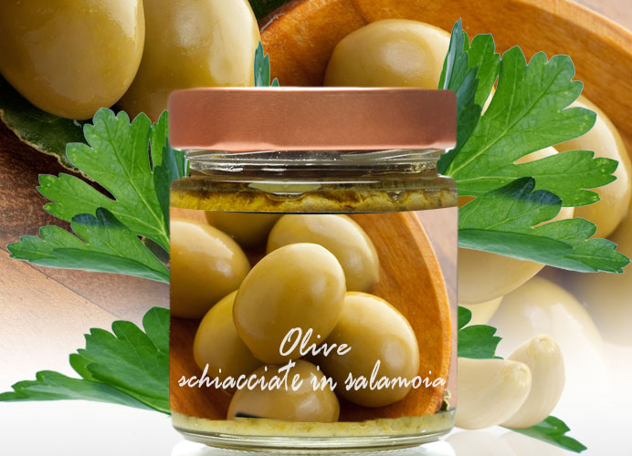 Olive Schiacciate in Salamoia
